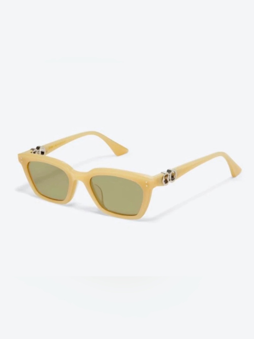 Gentle Monster Jennie XOXO Y1 Yellow Green Square Sunglasses EXC No Case